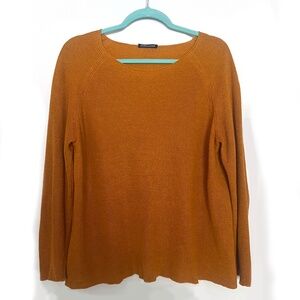 Eileen Fisher Organic Linen and Cotton Sweater Knit - Spiced Pumpkin